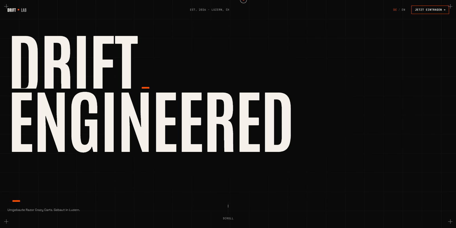Website von Driftlab, umgesetzt von Digital Architect